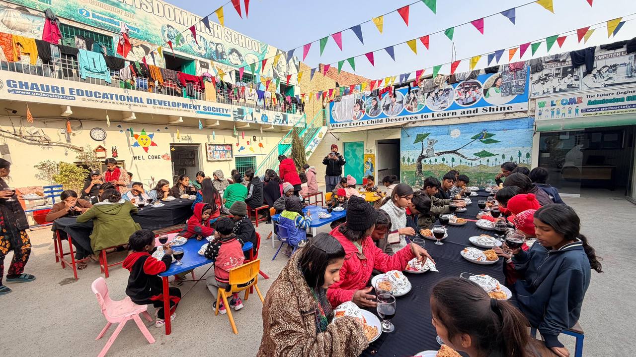 Community iftar gathering outdoors