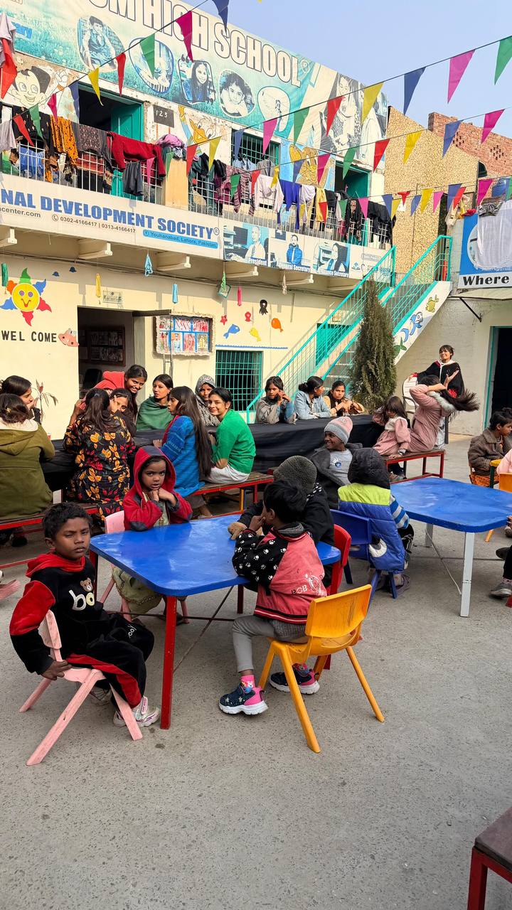 Relief meal packages distributed to a family