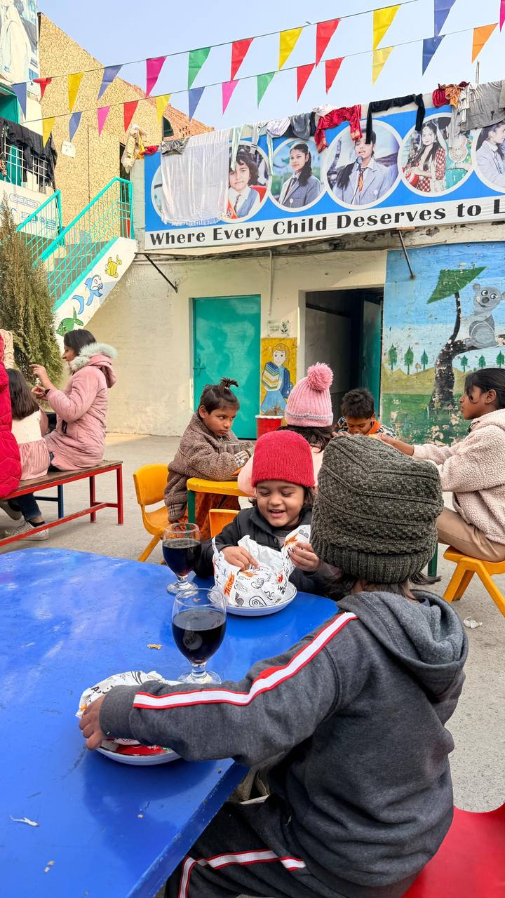 Relief meal package handed to a family member